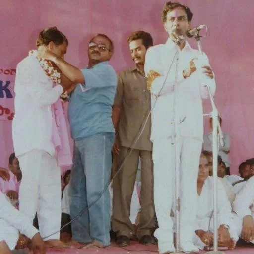 KCR at an early Telangana Rashtra Samithi gathering